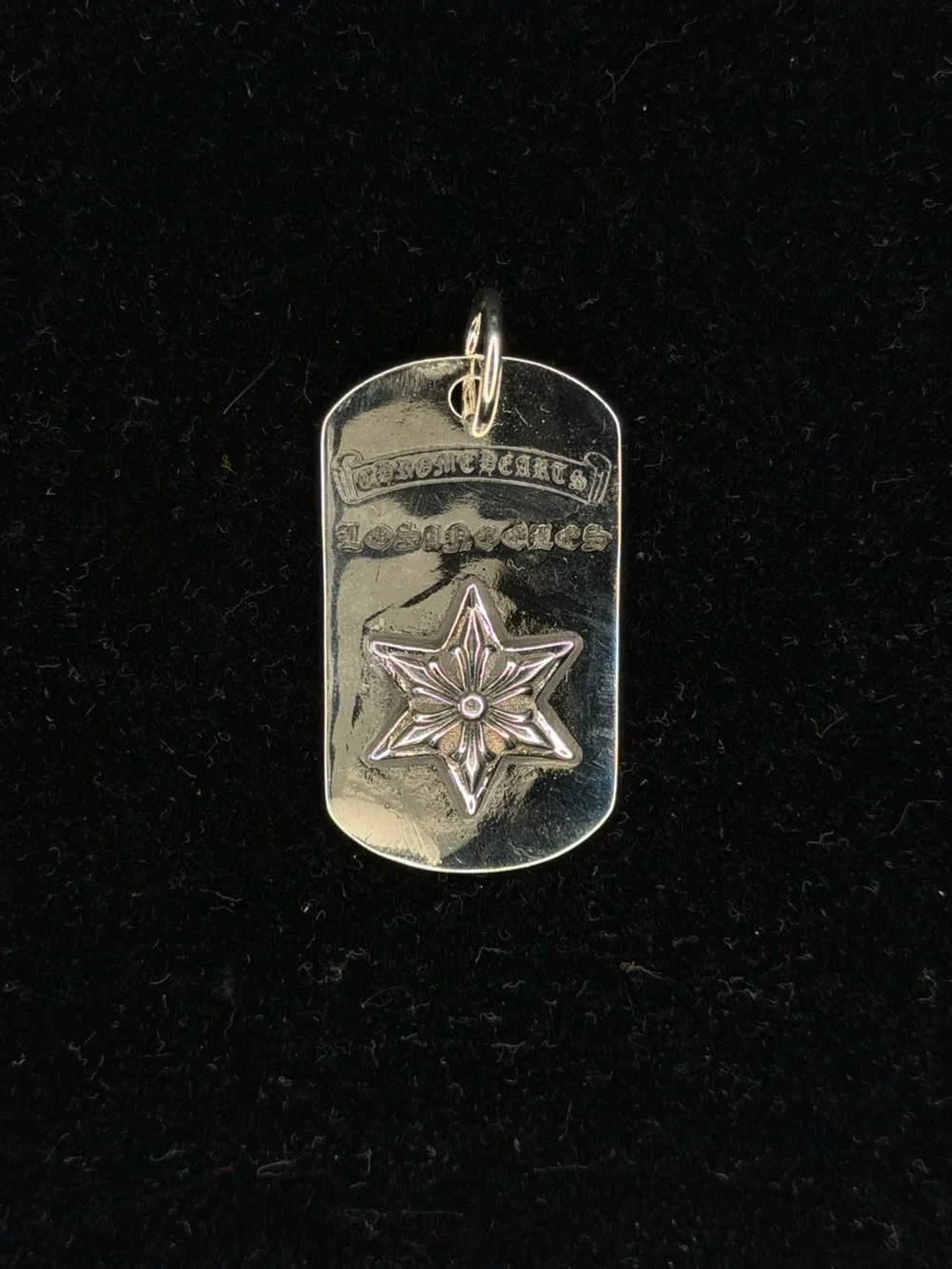 Chrome Hearts Floral Star Los Angeles Dog Tag Unisex Pendant
